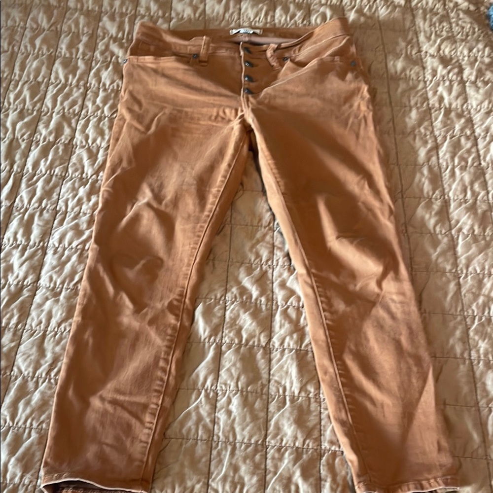 Madewell mustard yellow mid-rise skinny pants 28P
